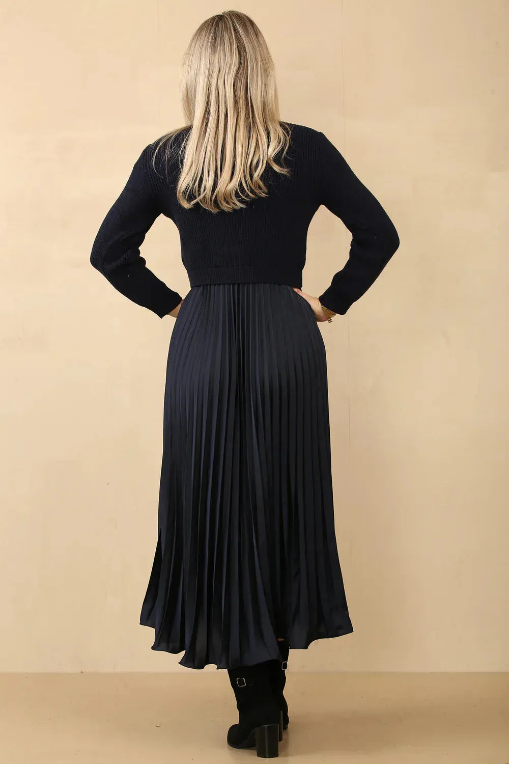 Pleated Jumper Dress