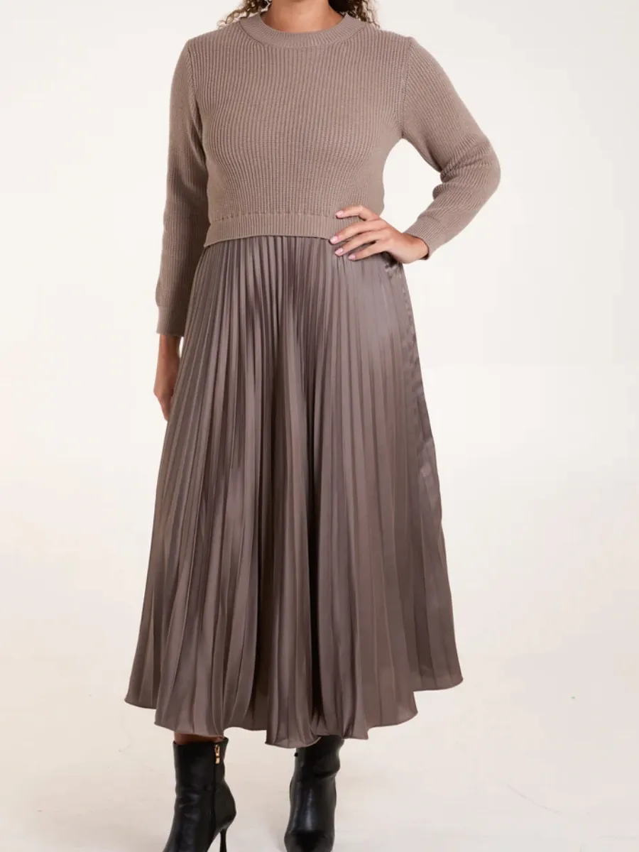 Pleated Jumper Dress