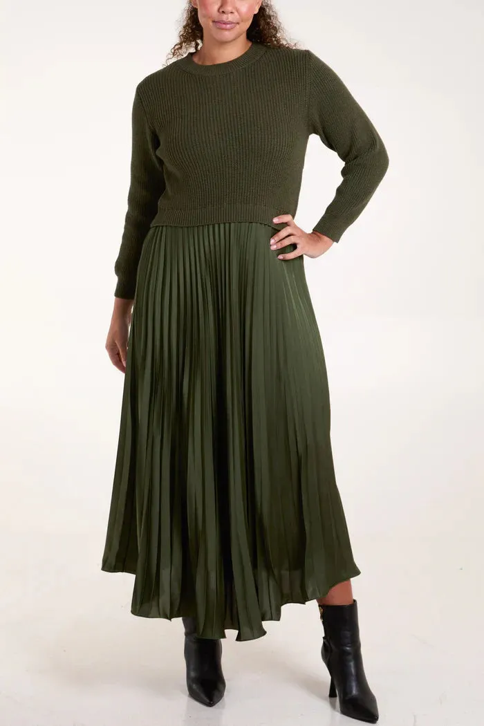 Pleated Jumper Dress