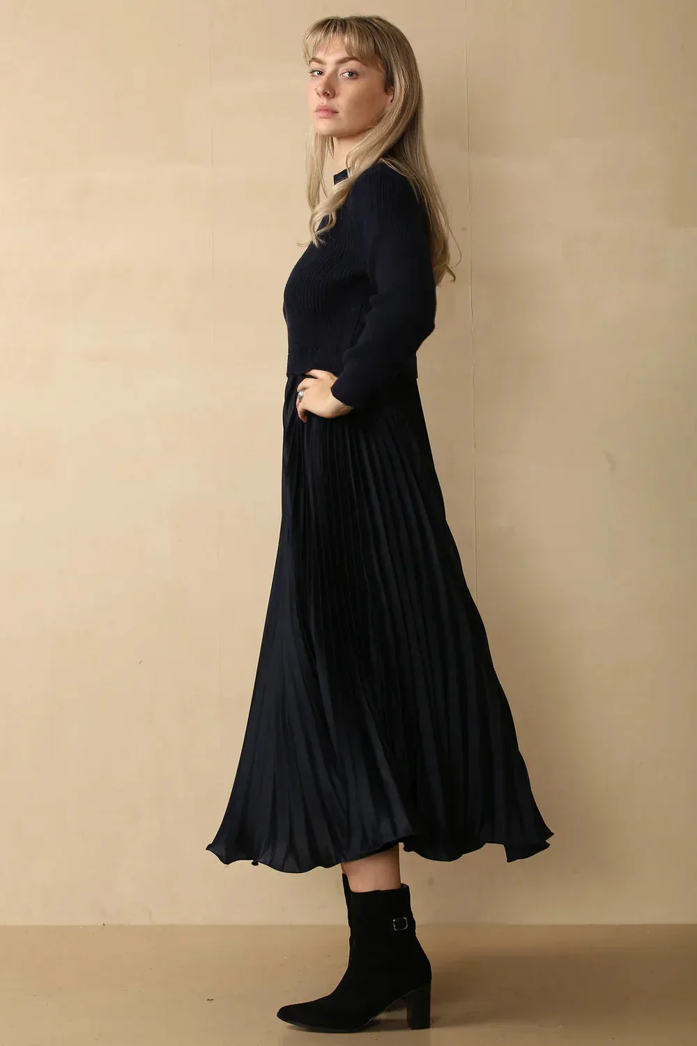Pleated Jumper Dress