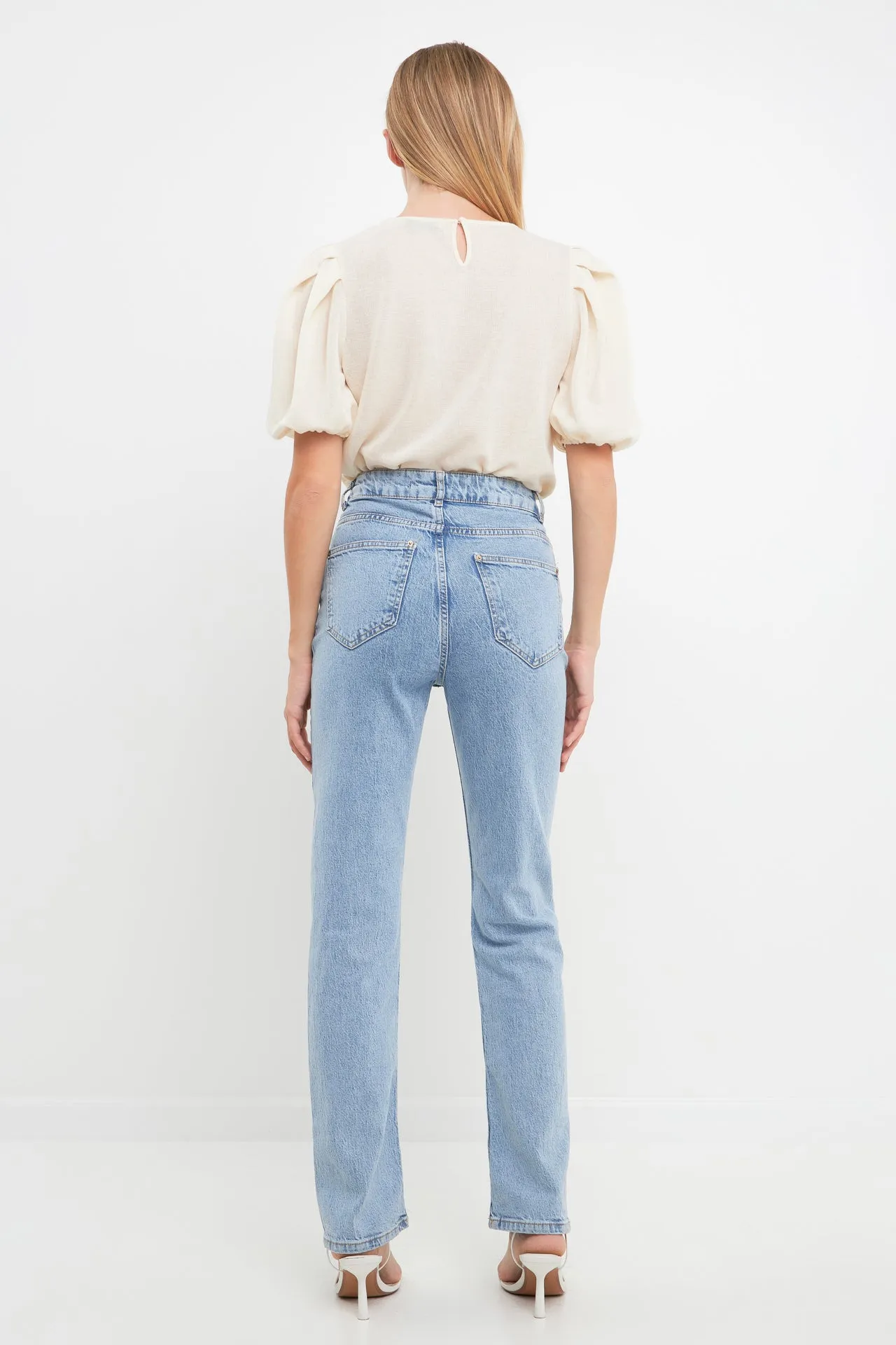 Pleated Shoulder Knit Top