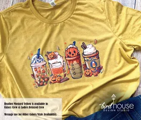 Pumpkin Spice Latte Shirt, Cute Fall Coffee Graphic tee