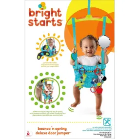 "Baby’s New Favorite: Green Door Jumper with Plush Toys for Endless Fun!"
