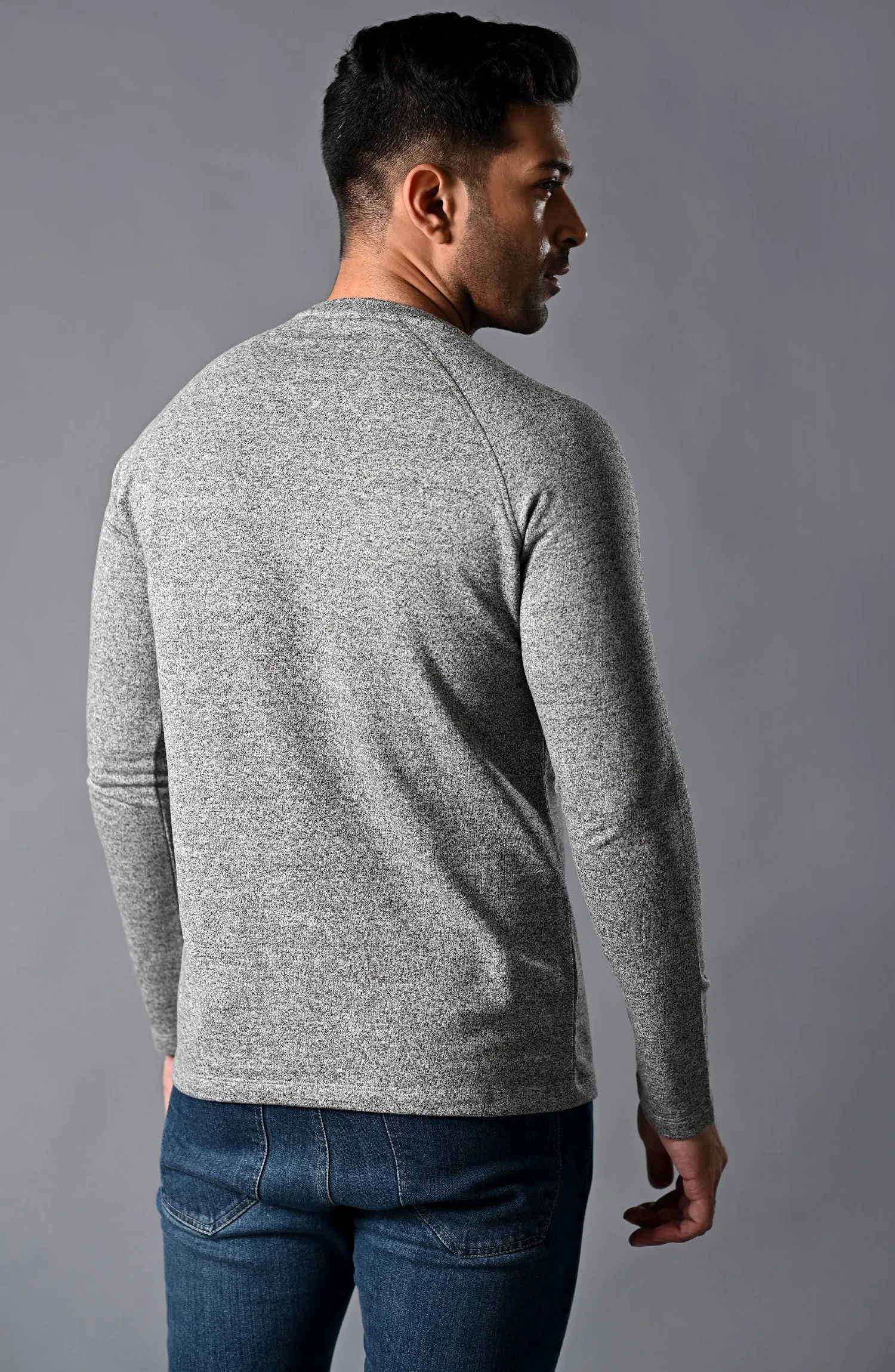 RAGLAN HENLEY - GREY