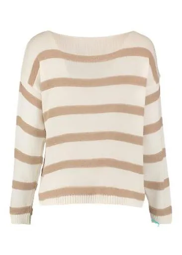 Rela Beige Stripe Knit Top