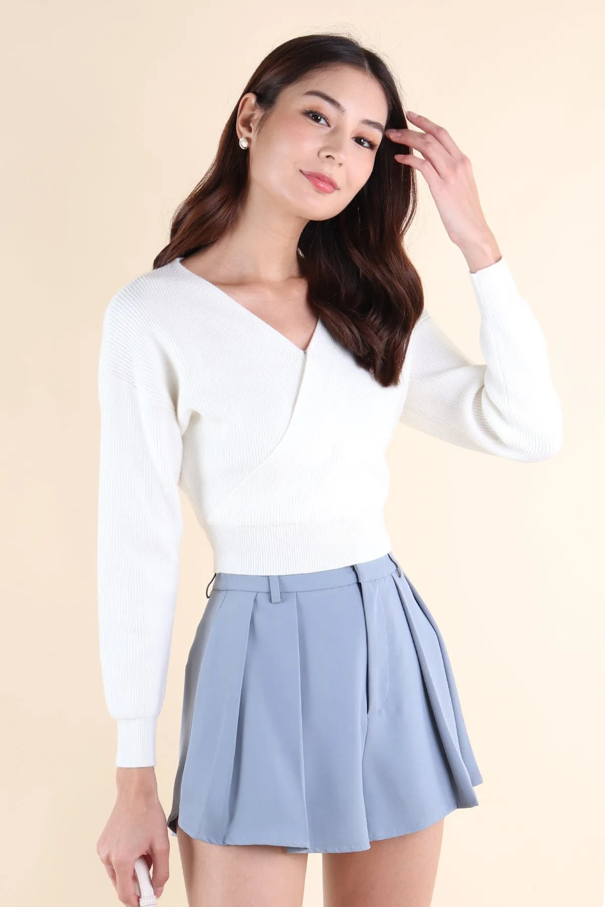 RESTOCKED** CABANA KNIT TOP IN WHITE