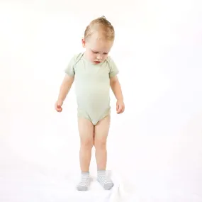 Ribbed Short Sleeve Bodysuit