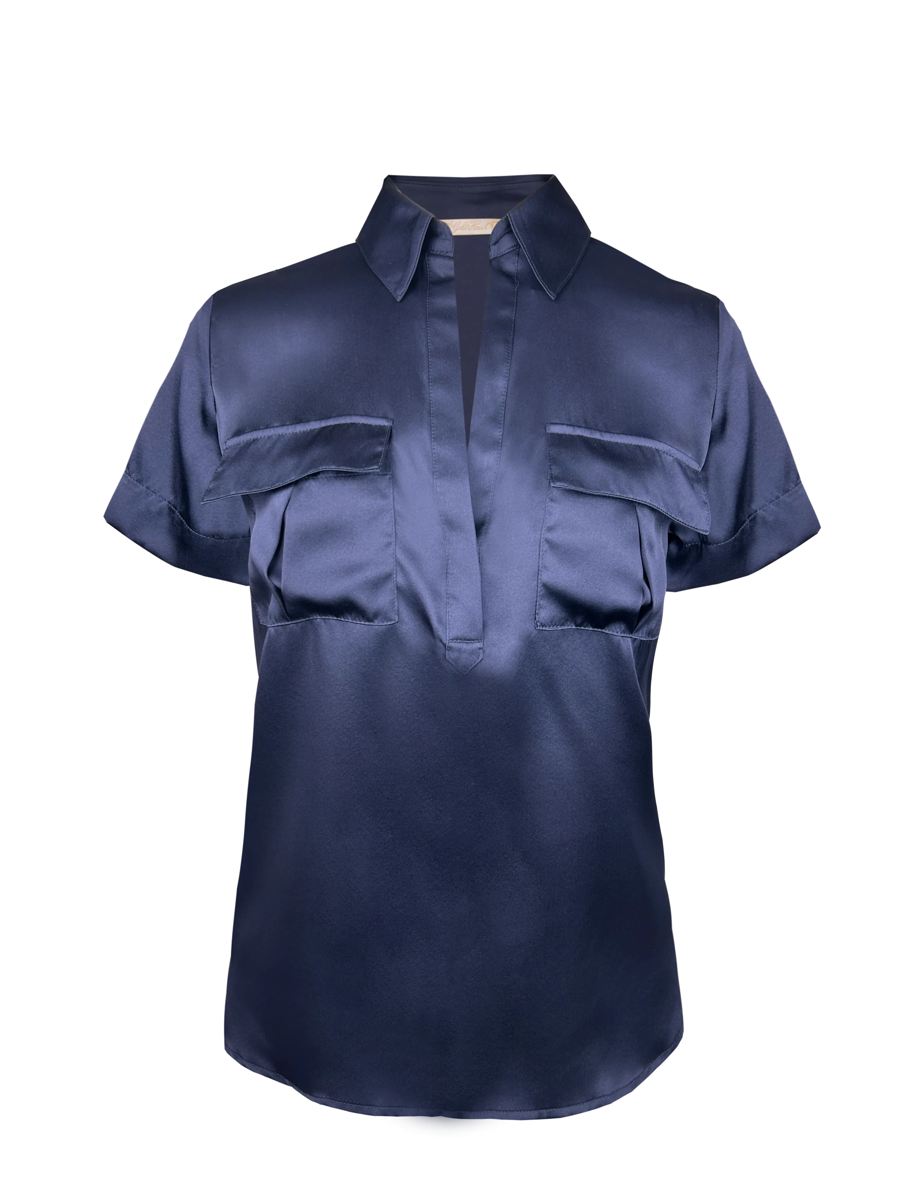 Safari Short Sleeve Henley - Ink Blue