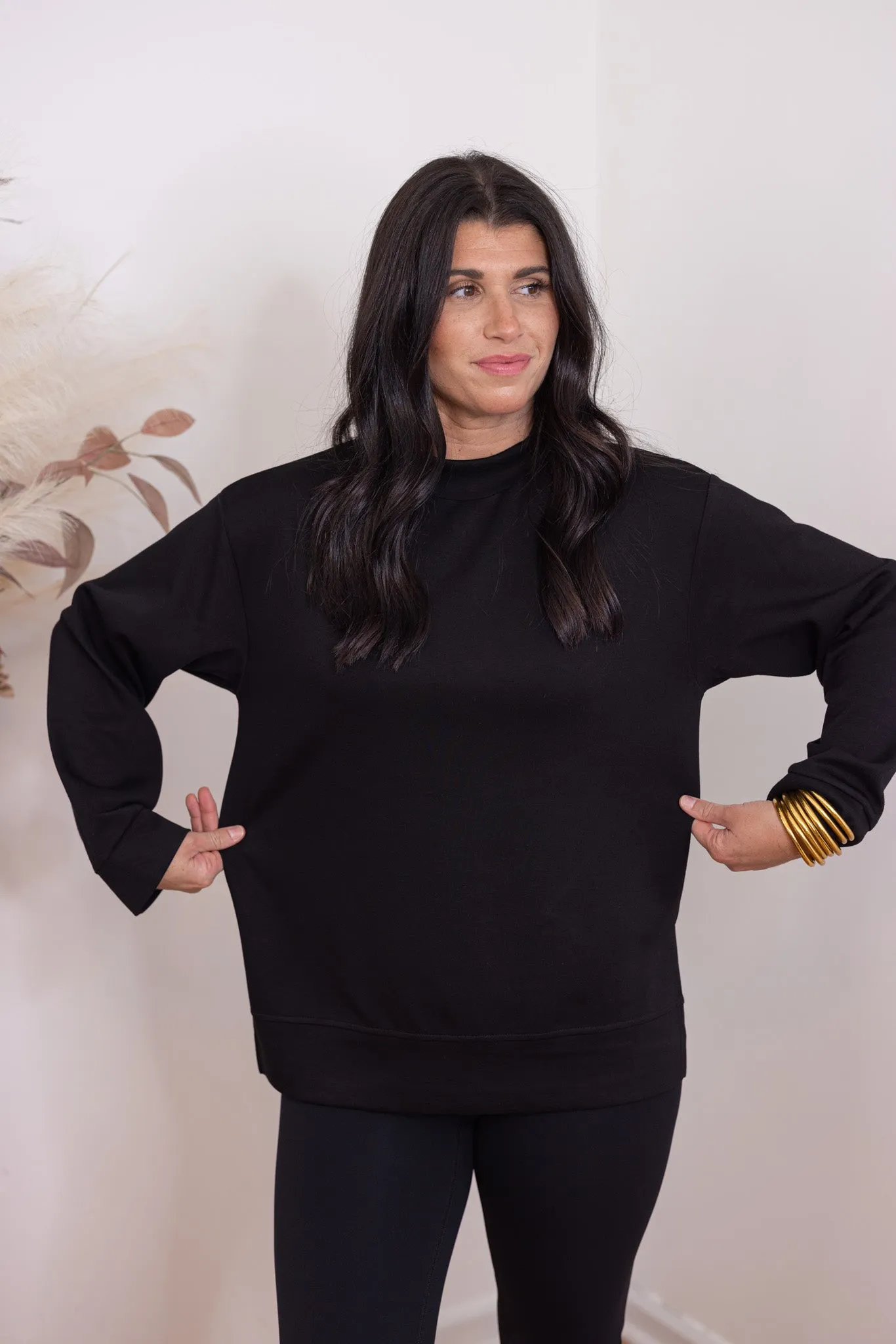 Scuba Knit Perfection Black Top