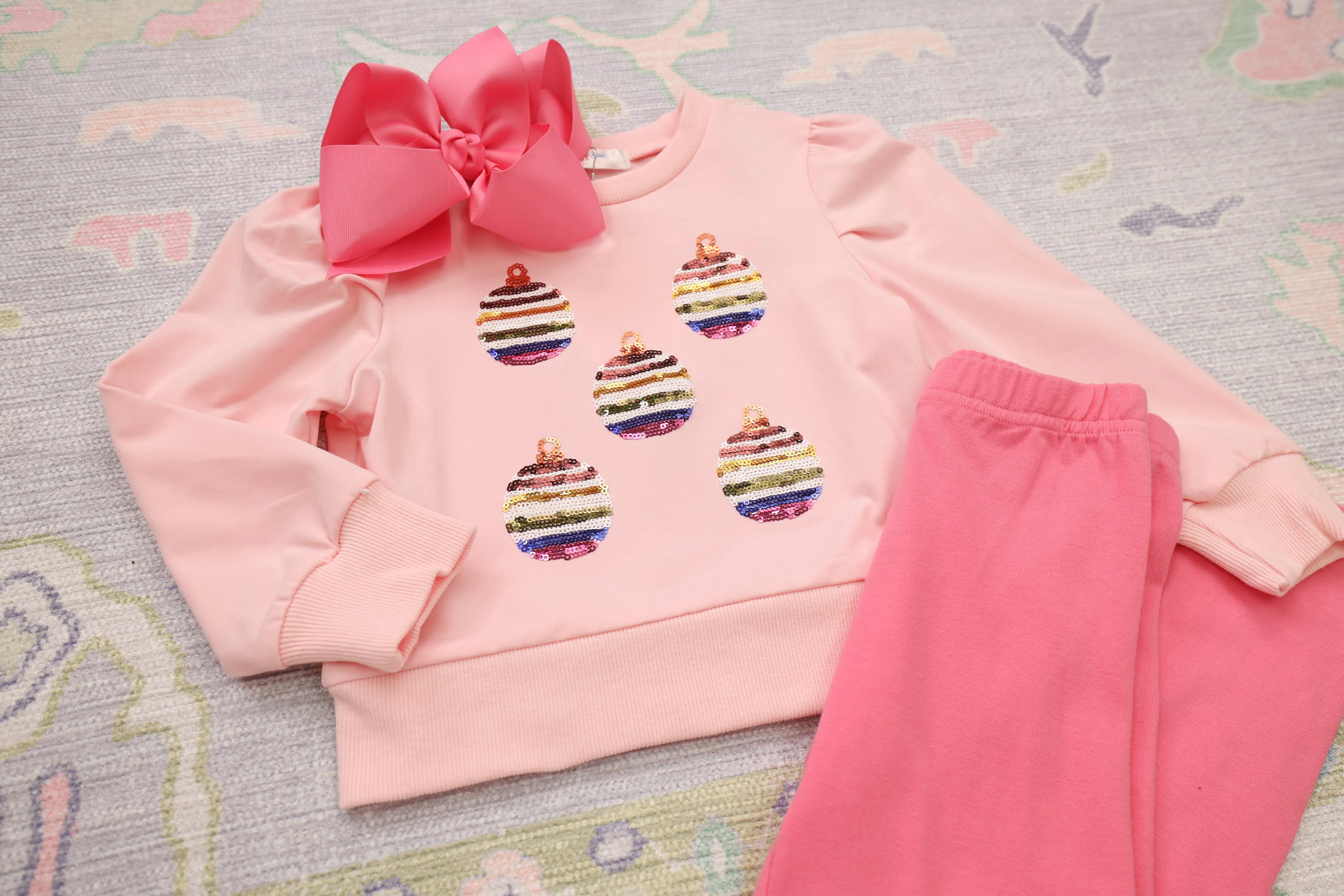 Sequin Ornament LS Shirt
