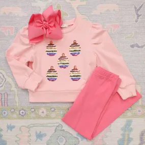 Sequin Ornament LS Shirt