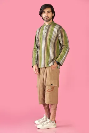 SHORT KURTA STYLE HENLEY SHIRT S24-M25