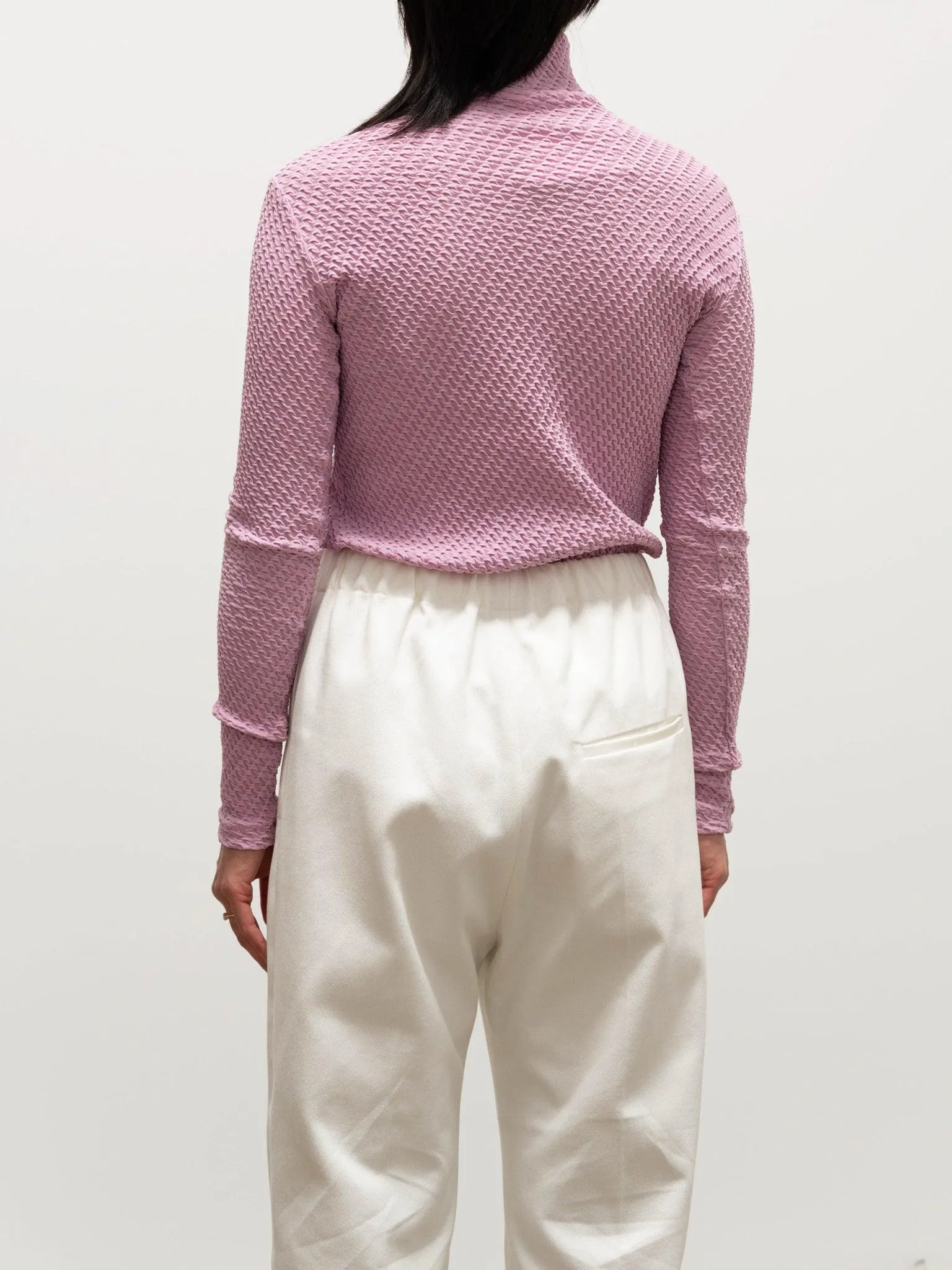 Shrink Knit Turtleneck - Lavender Pink