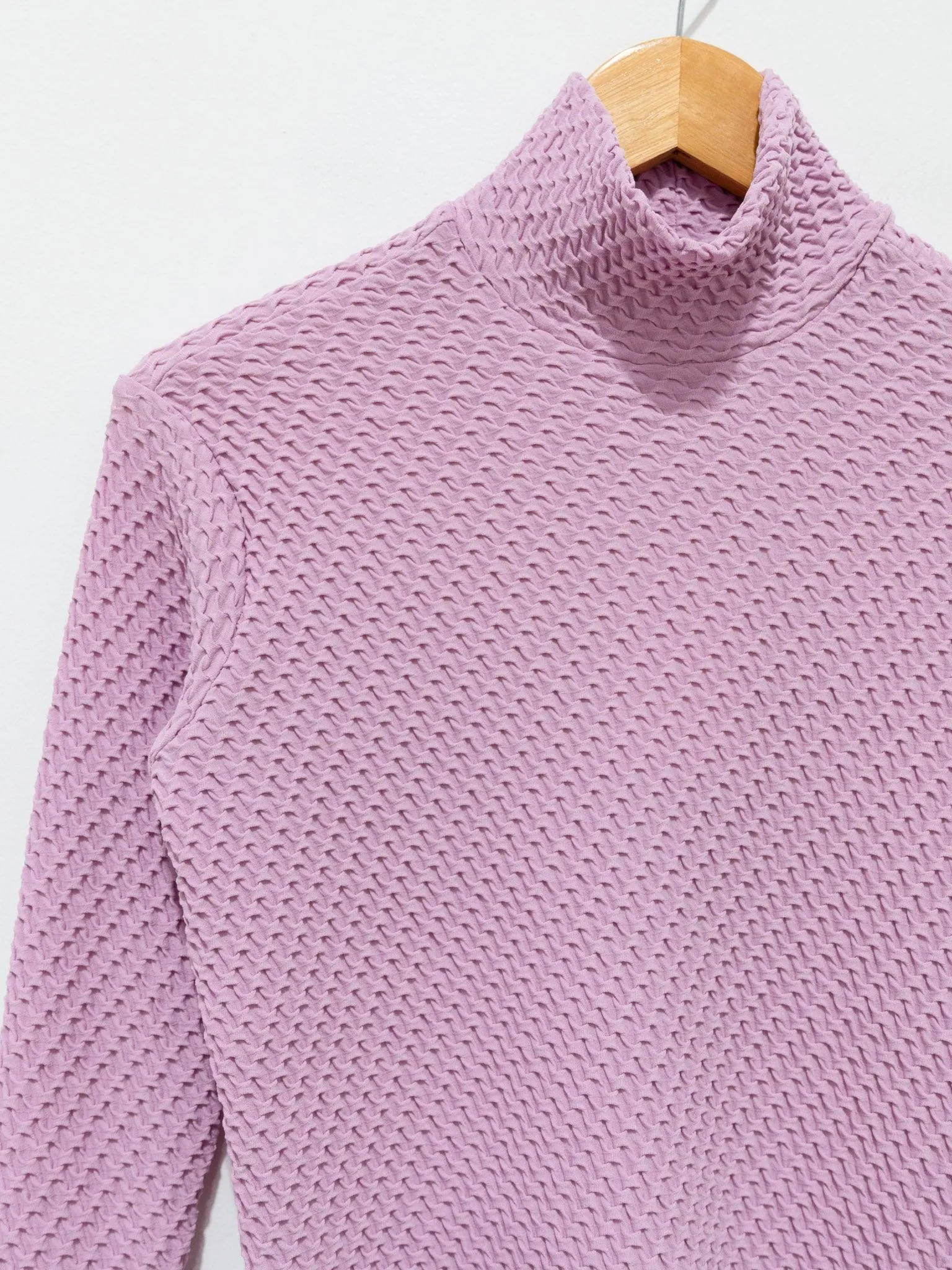 Shrink Knit Turtleneck - Lavender Pink
