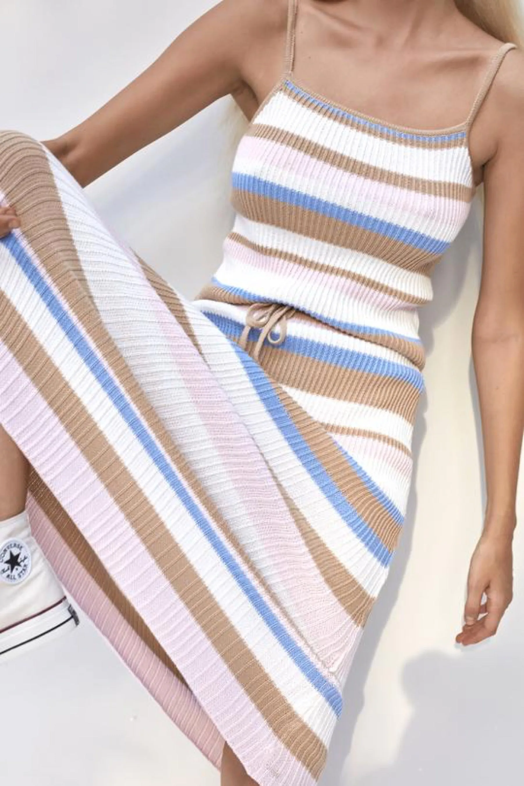 Sky Boxy Stripe Riya Top