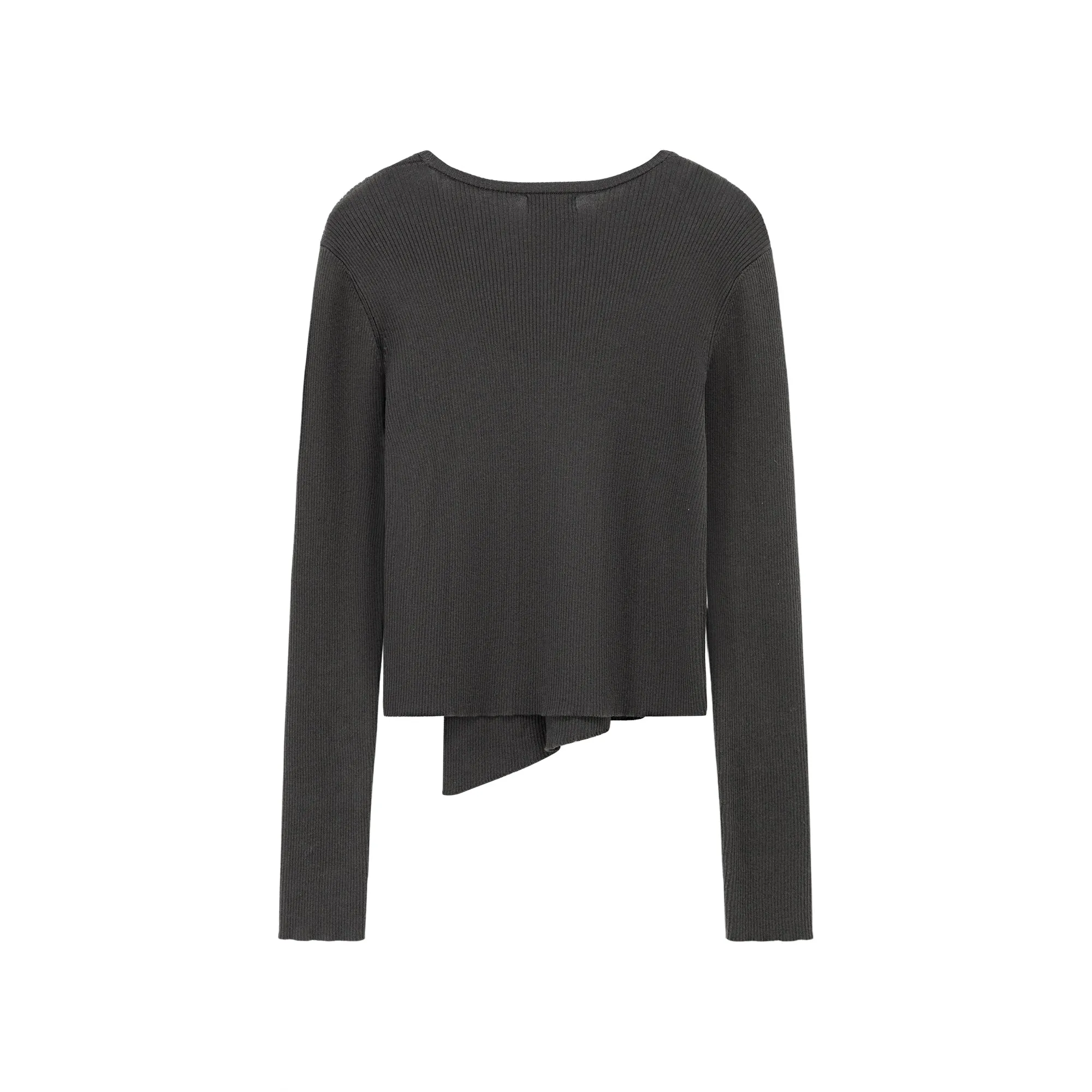 Slit Knit Long Sleeve Top