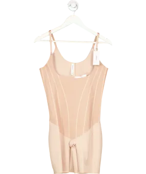 Spanx Beige Open Bust Mid Thigh Bodysuit UK L