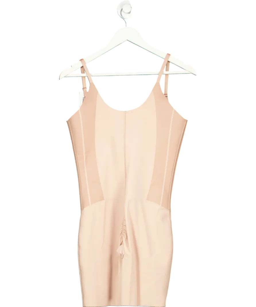 Spanx Beige Open Bust Mid Thigh Bodysuit UK L