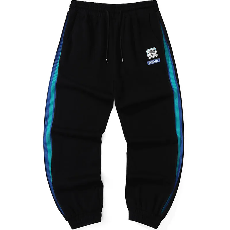 Sports Style Contrast Color Vertical Striped Pants