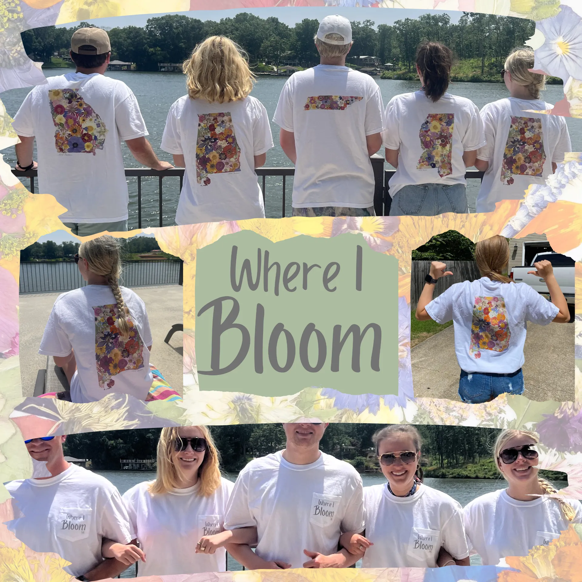 State Themed Comfort Colors Tshirt - "Where I Bloom" Collection