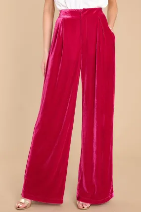 Still Bejeweled Hot Pink Velvet Pants