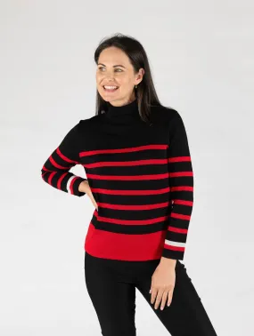 Stripe Roll neck