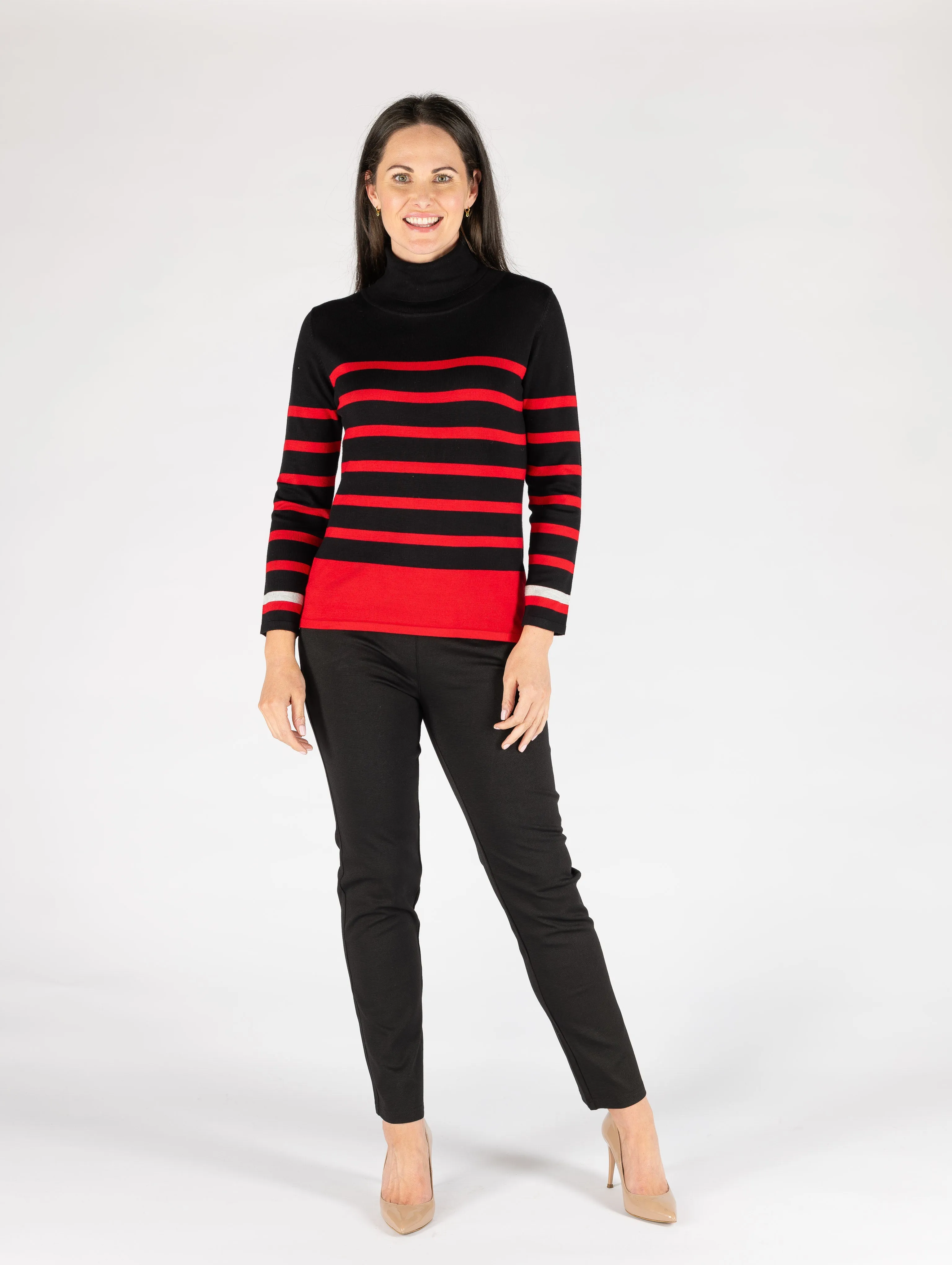 Stripe Roll neck