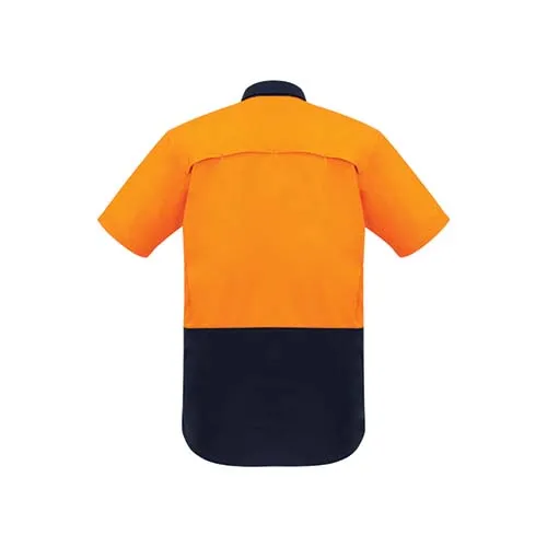 Syzmik Workwear | Mens Rugged Cooling Hi Vis Spliced Short Sleeve Shirt | ZW815