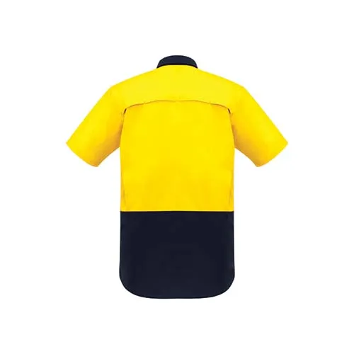 Syzmik Workwear | Mens Rugged Cooling Hi Vis Spliced Short Sleeve Shirt | ZW815