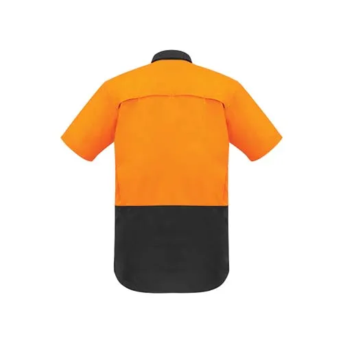 Syzmik Workwear | Mens Rugged Cooling Hi Vis Spliced Short Sleeve Shirt | ZW815
