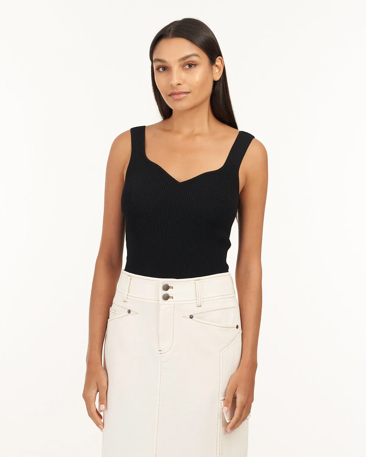 Tanya Taylor - Jules Knit Top in Black