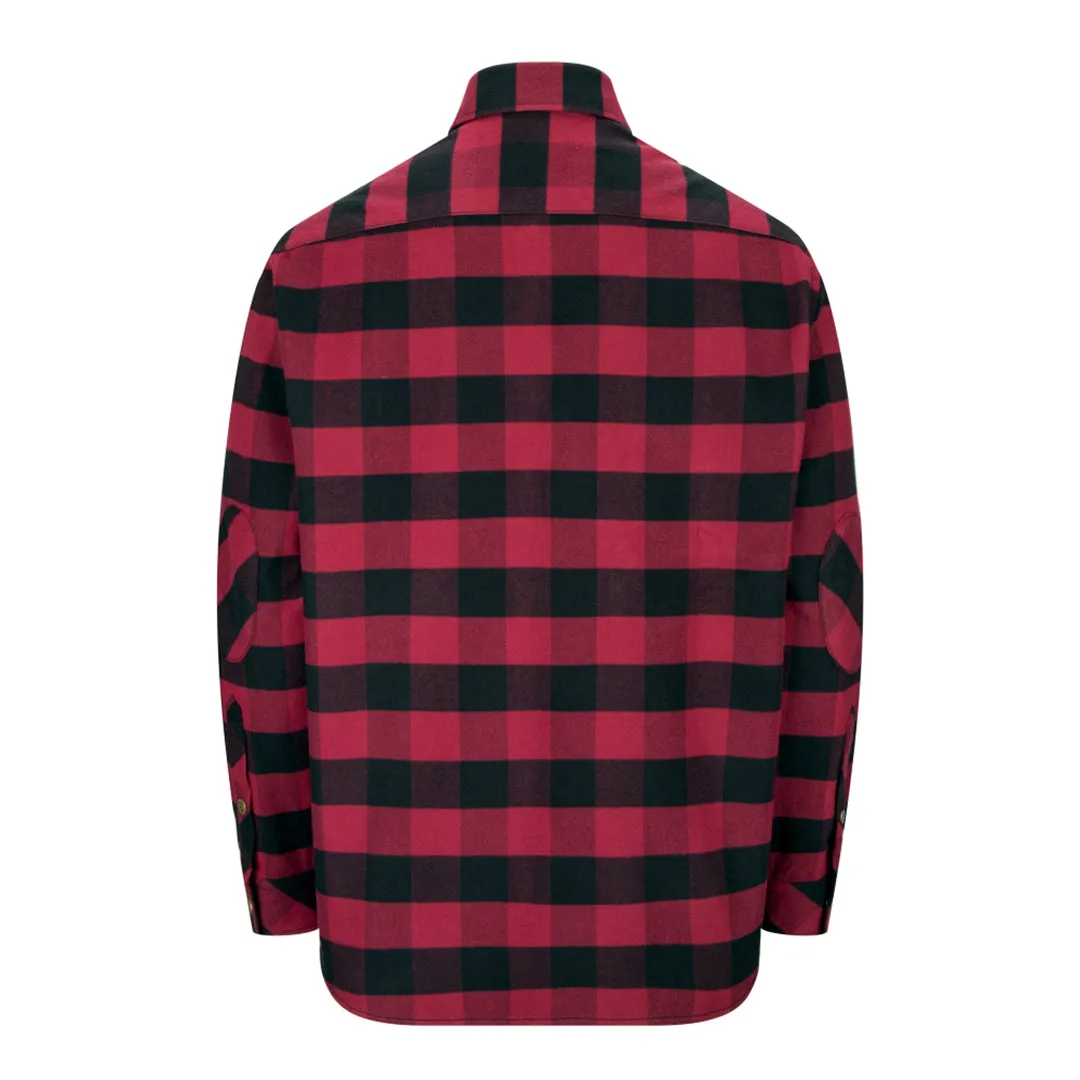 Tentsmuir Heavyweight Flannel Shirt - Red/Black Check by Hoggs of Fife