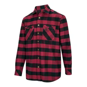 Tentsmuir Heavyweight Flannel Shirt - Red/Black Check by Hoggs of Fife