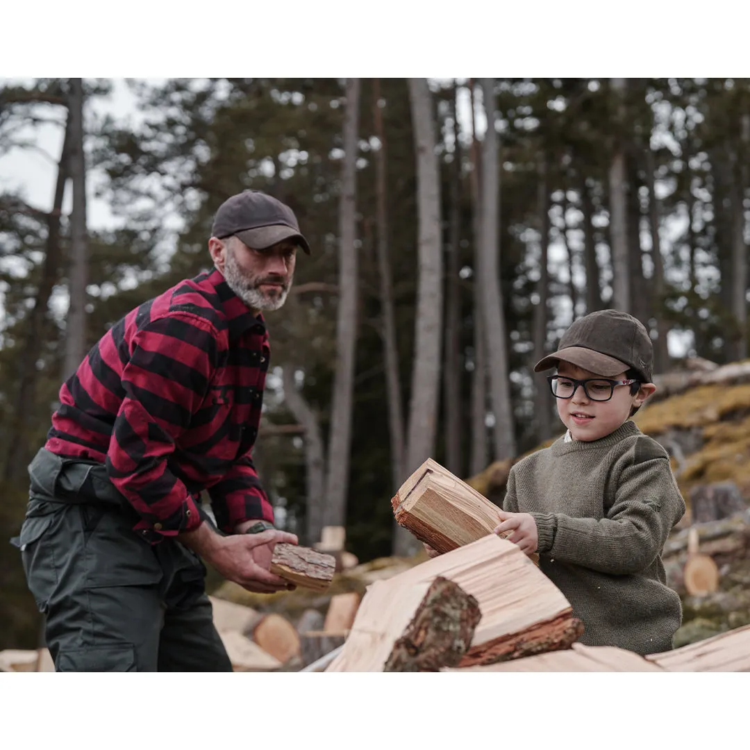 Tentsmuir Heavyweight Flannel Shirt - Red/Black Check by Hoggs of Fife