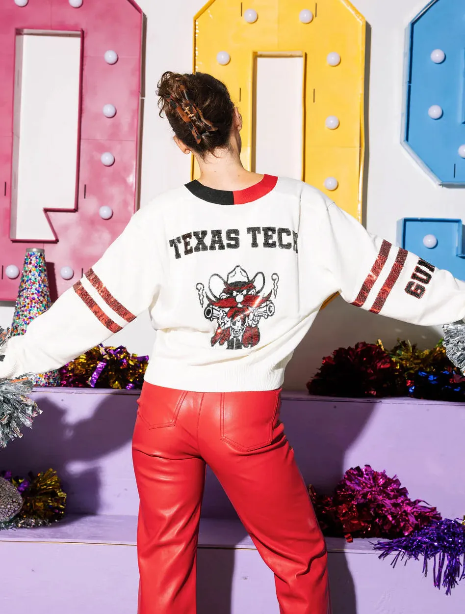 Texas Tech Queen of Sparkles Varsity Cardigan