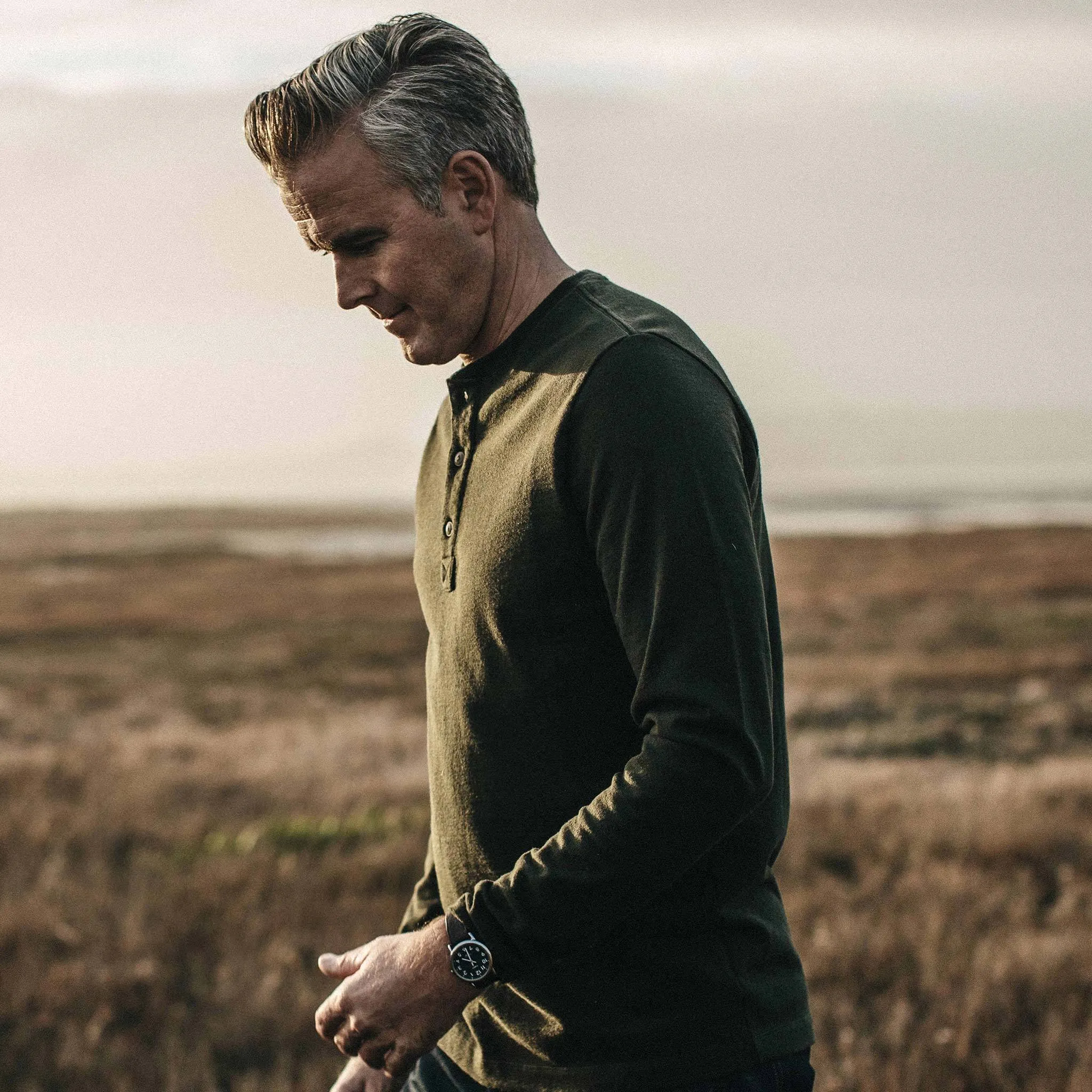 The Heavy Bag Henley in Cypress