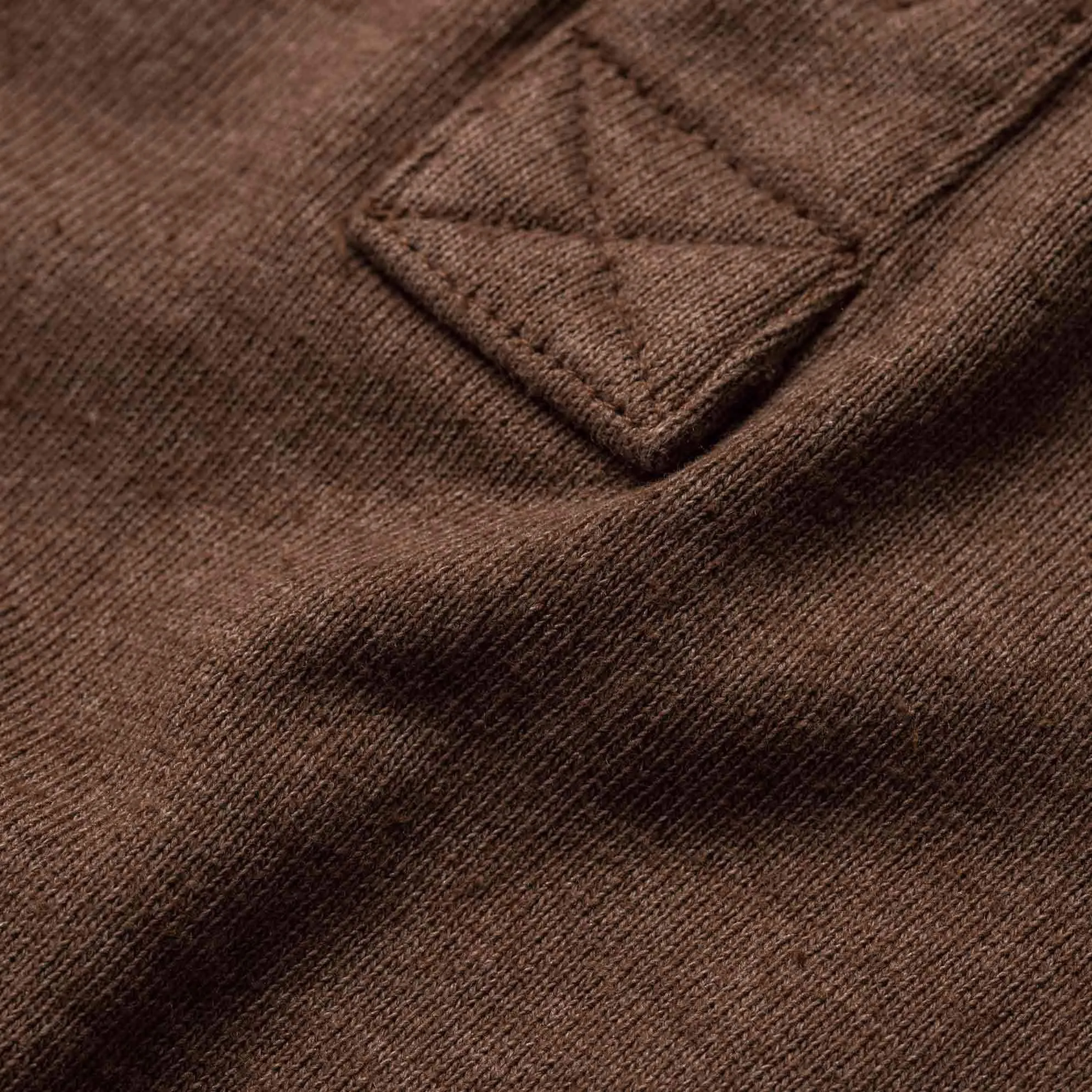 The Heavy Bag Henley in Fatigue Brown