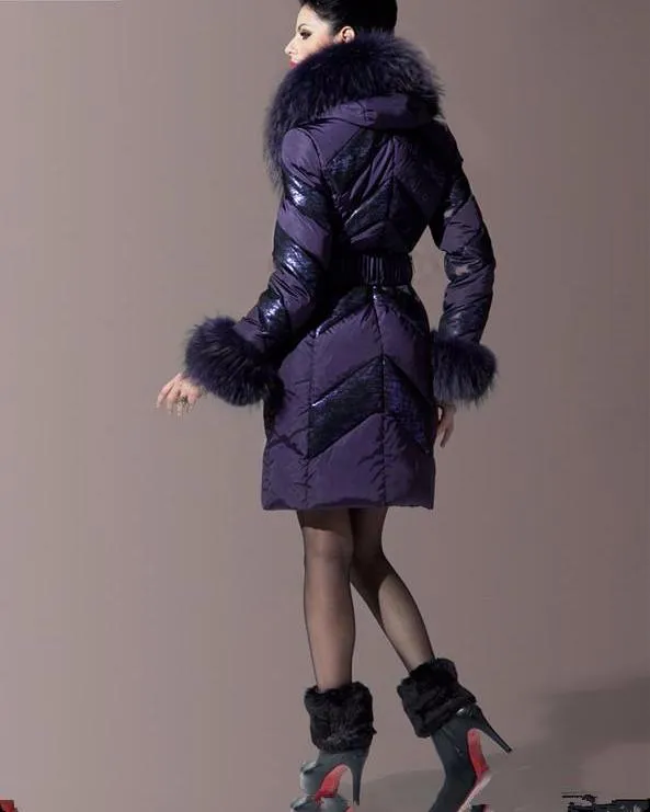 Thick Fur Collar Royal Cut Slim Coat