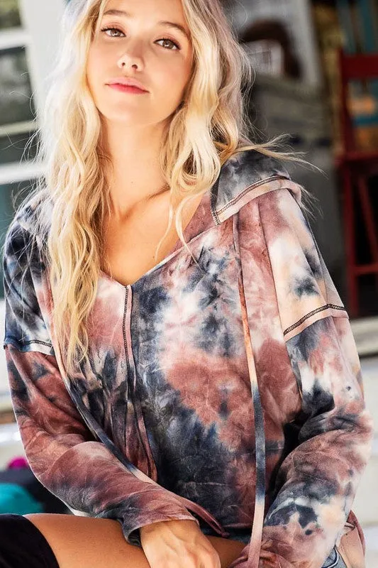 Tie Dye Soft Knit Hoodie