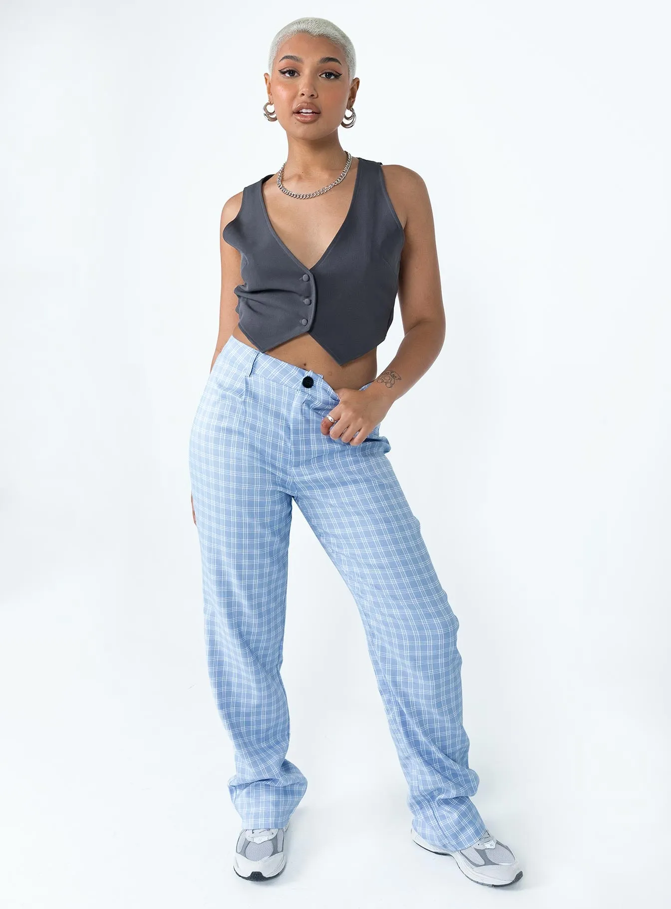 Titius Pants Blue Check