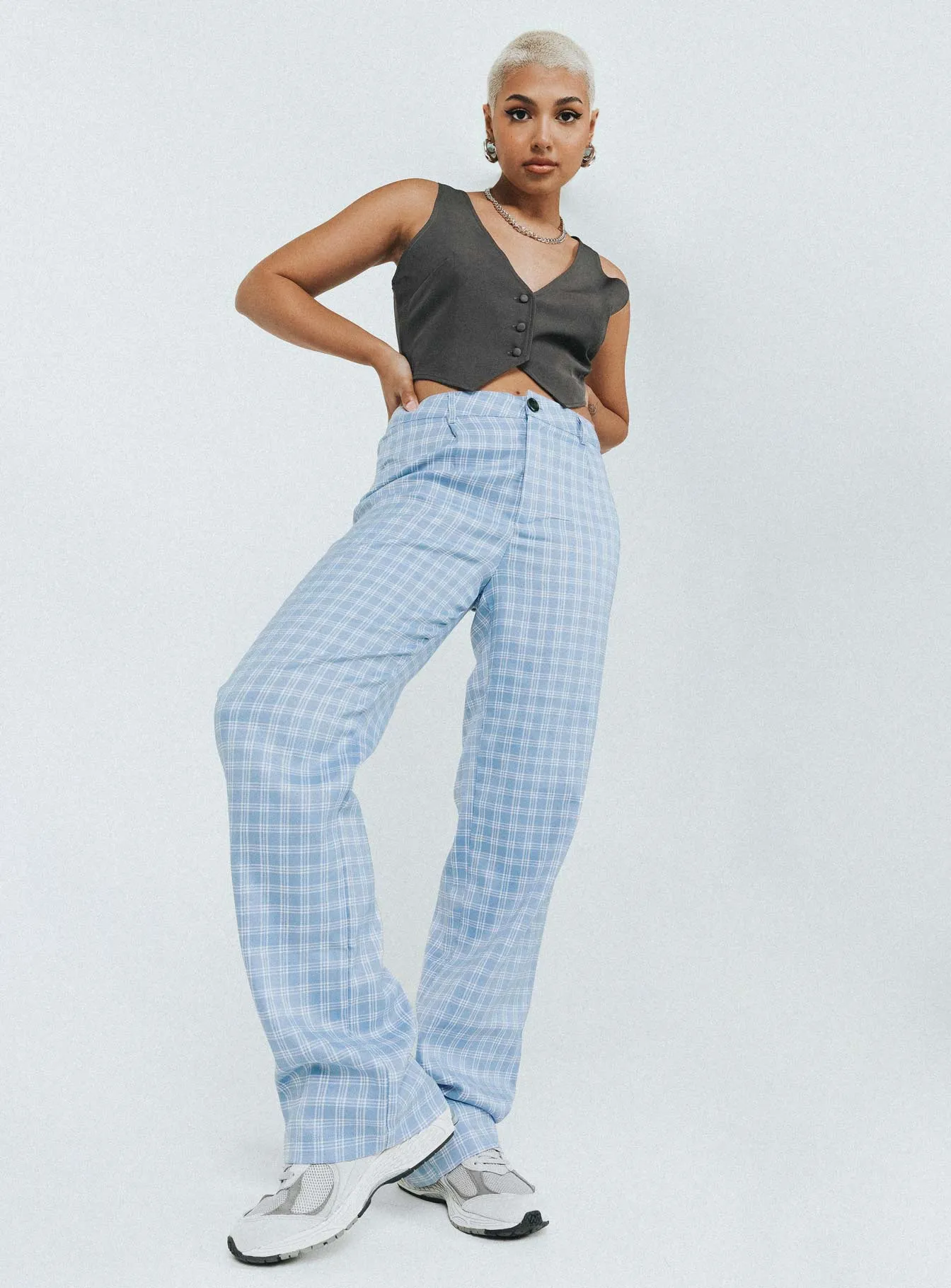 Titius Pants Blue Check