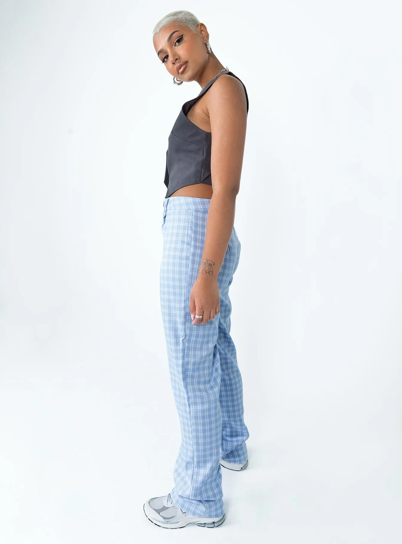 Titius Pants Blue Check