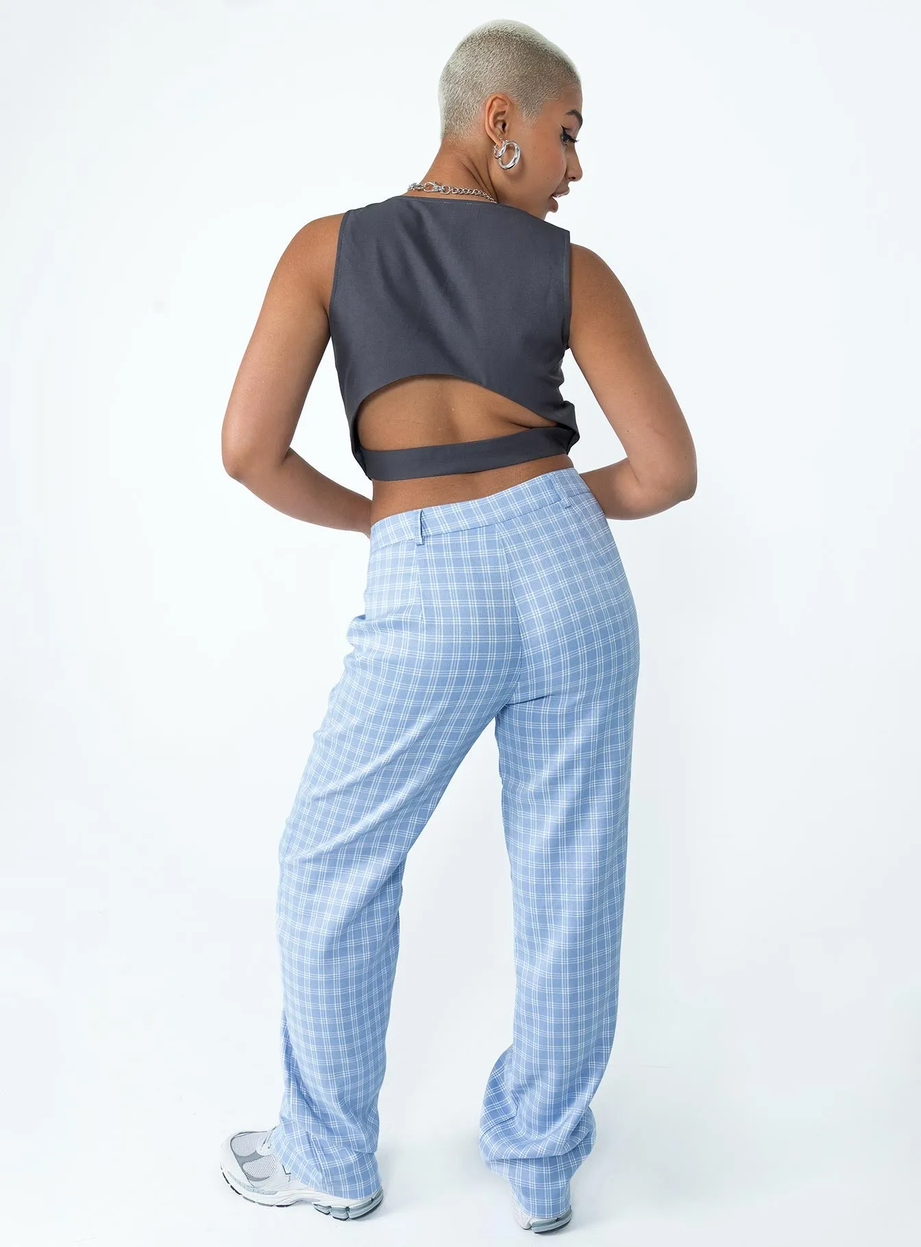 Titius Pants Blue Check