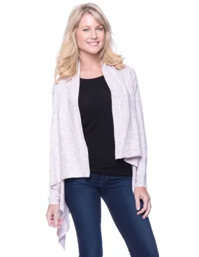 Tocco Reale Women's Space Dyed Open Cardigan Sweater - Plum