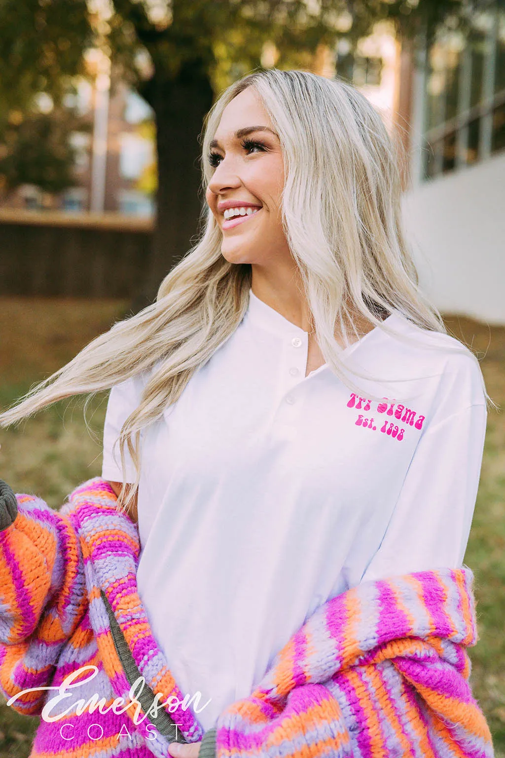 Tri Sigma PR Simple Henley Tee