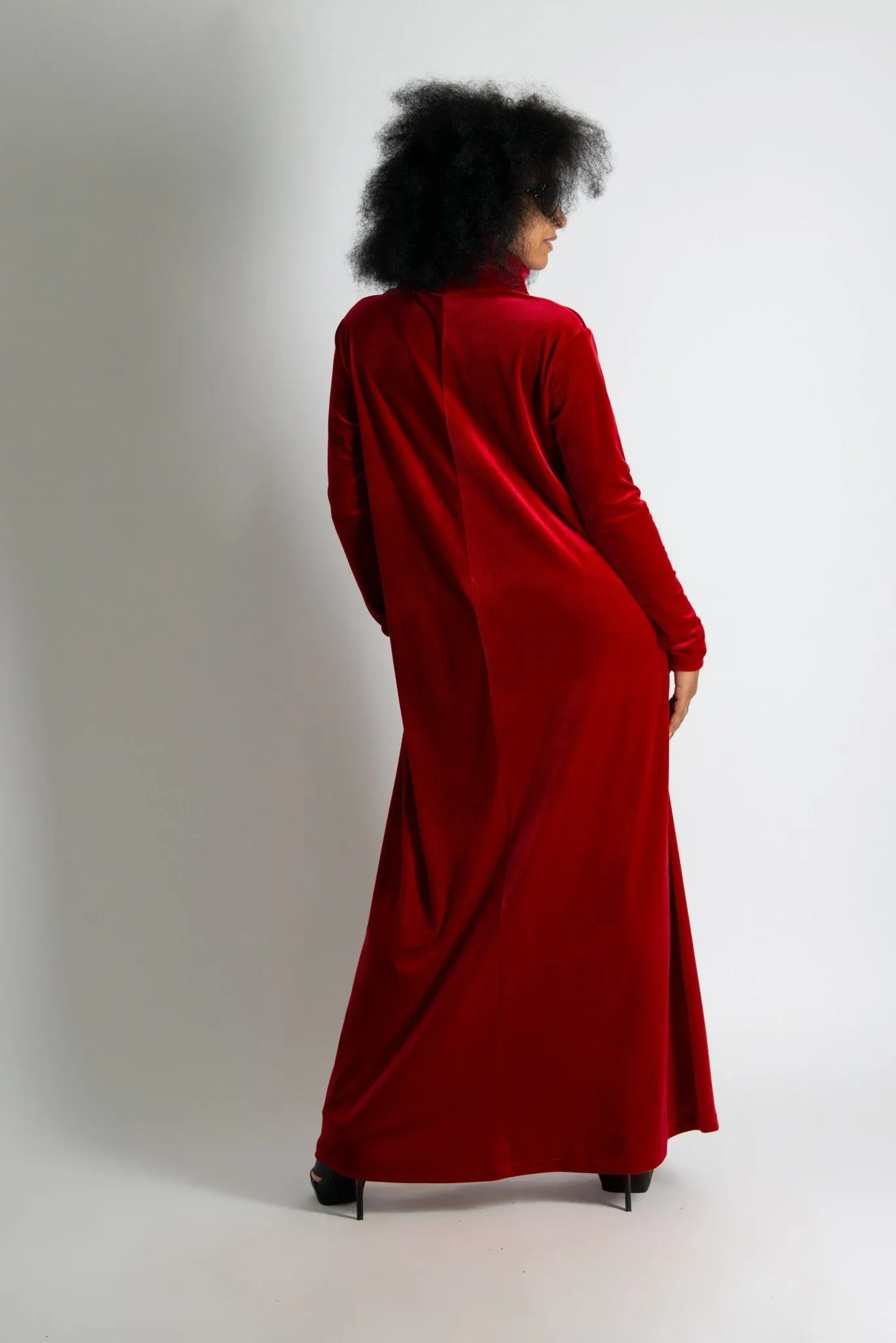 Turtleneck Velvet Dress VALERIE