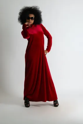 Turtleneck Velvet Dress VALERIE
