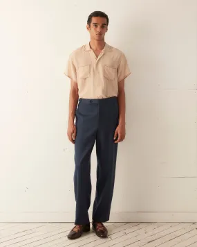 Twill Side Buckle Trousers - Petrol