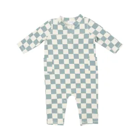 Uni Romper - Checkerboard Gray Mist