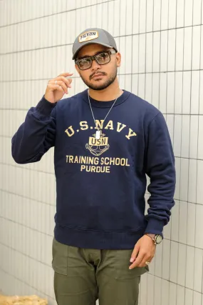 U.S. NAVY Training School Purdue – Retro Military Crewneck Sweatshirt